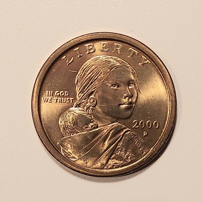 NO EDGE WRITING 2000 P SACAGAWEA ONE DOLLAR COIN US LIBERTY GOLD