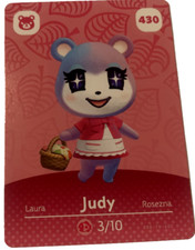 Animal Crossing Amiibo Cards Character: Judy, Nintendo US Version Authentic