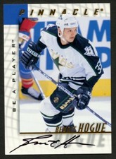 Benoit Hogue #152 signed autograph auto 1998 Pinnacle Be A Player Hockey Card