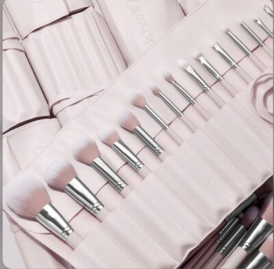NEW Authentic COLOURPOP Stone Cold Makeup Brush Kit Roll Set 15-Pcs BRAND NEW