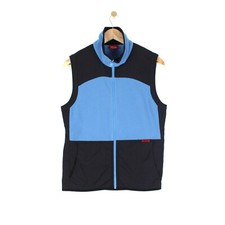 Vintage Oakley Fleece Vest Blue Full Zip Mock Neck Pockets Womens Size Small