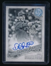DANIEL ROBERTSON 2018 TOPPS GYPSY QUEEN AUTOGRAPH BLACK AND WHITE AUTO 02/50