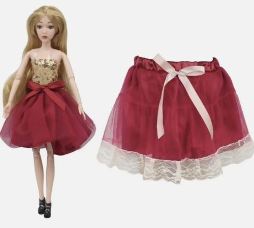 ELF PLAZA Doll W/ Matching Girls Skirt For 3-6 Year-Old Dress Up Costume