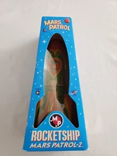 2007 Mars Patrol Rocketship Mars Patrol-2 Tin Toy 10" Rocket Ship Friction Power