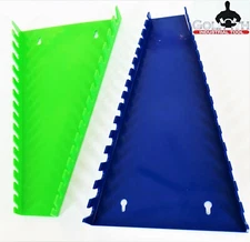 32 WRENCH GOLIATH INDUSTRIAL MOUNTABLE RACK HOLDER ORGANIZER TRAY GREEN/BLUE