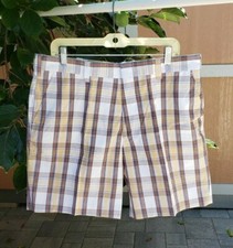 NWT VINTAGE JC PENNEY PLAID SHORTS MEN SIZE 38