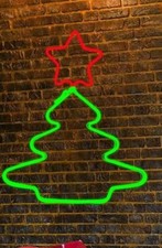 Neon Christmas Tree 243 Super-Bright LED Lights 20"x 17" Indoor Outdoor New