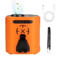 Waist Clip Fan W/ 5 Speeds & Flashlight 10000mAh Battery Long Lasting Hands-Free