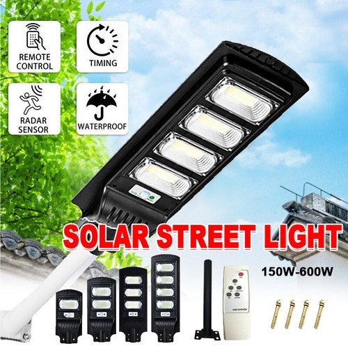 600W LED Solar Street Light Sensor Outdoor Security Light Dusk to Dawn Road Lamp - Picture 19 of 20