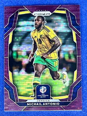 Michail Antonio 2024 Panini Prizm COPA America PURPLE PULSAR #124 /49 JAMAICA