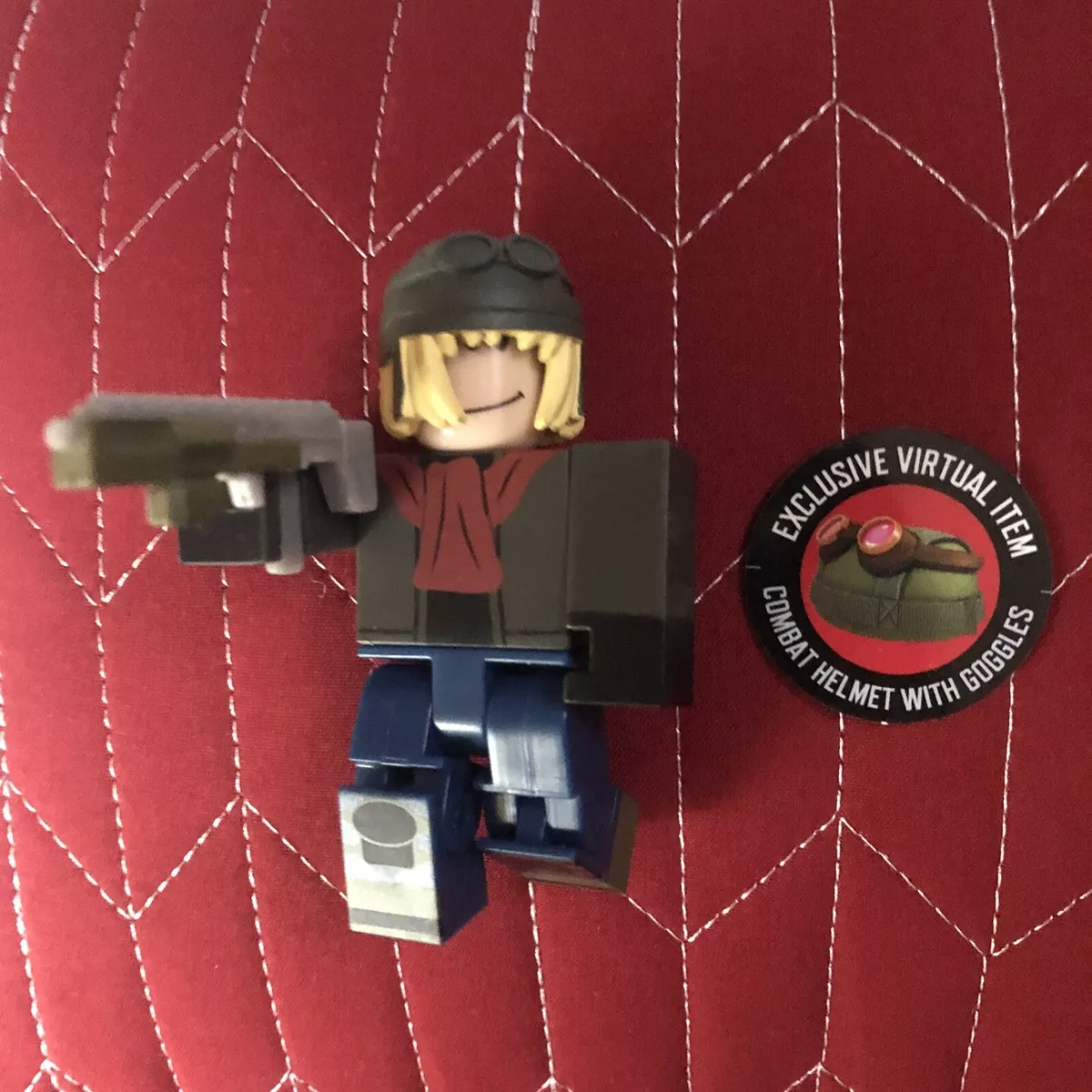 Roblox Series 12 Phantom Helmet Toy Code Glowing Red Eyes Sent By