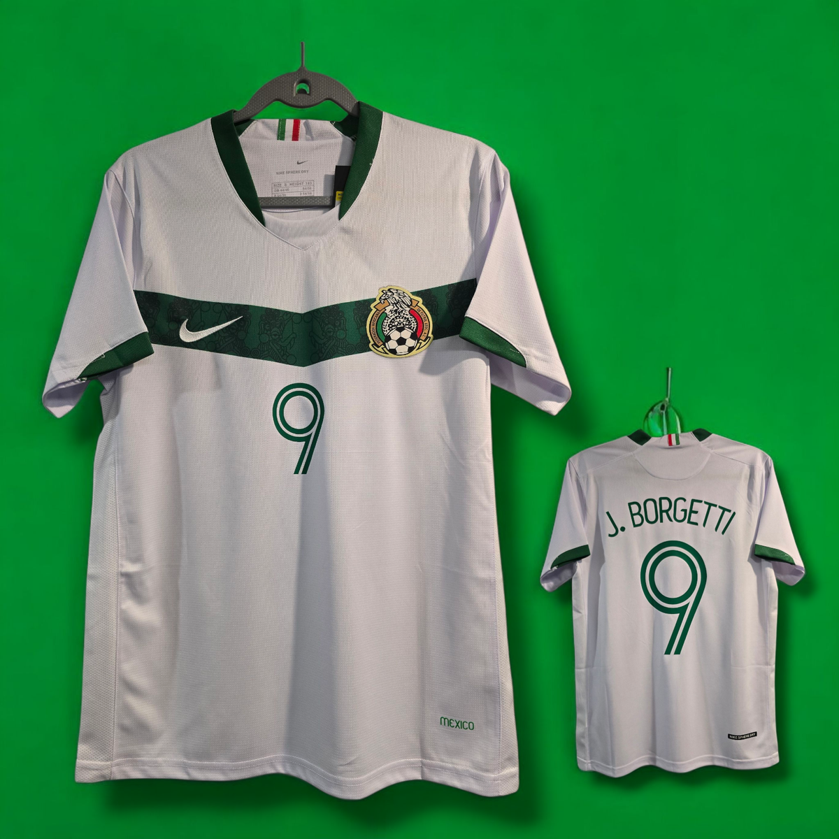 Mexico National Team Away - World Cup 06 - White - J. Borgetti #9