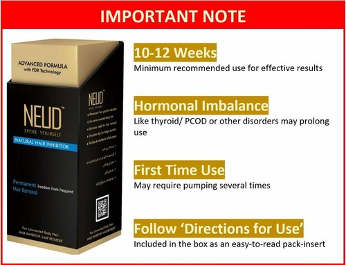 NEUD Hair Inhibitor Permanent Reduction of Body, Facial Hair 80g - Picture 6 of 7