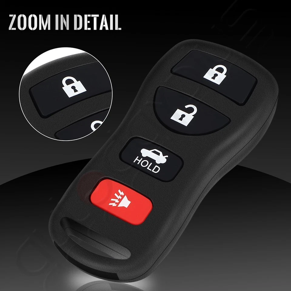 2 Llavero de coche remoto para Nissan para Altima para 350Z 2002-2004 2005 2006-2008 Foto 3 de 4