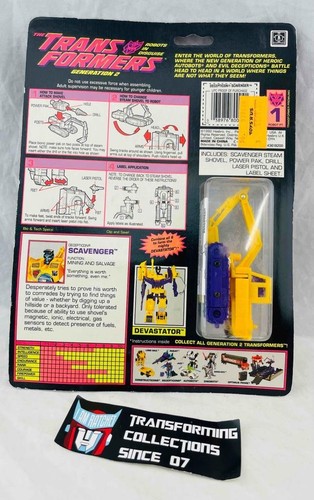 Transformers Original G2 1993 Construction Scavenger MOSC for Devastator #2 - Picture 2 of 2