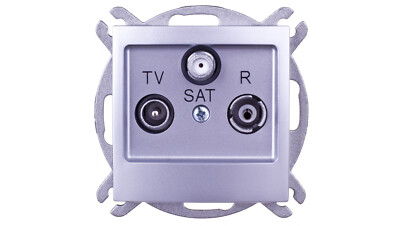 IMPRESJA RTV-SAT Loop-Through-Antennendose, silber GPA-YSP/m/18 SAT Steckdose