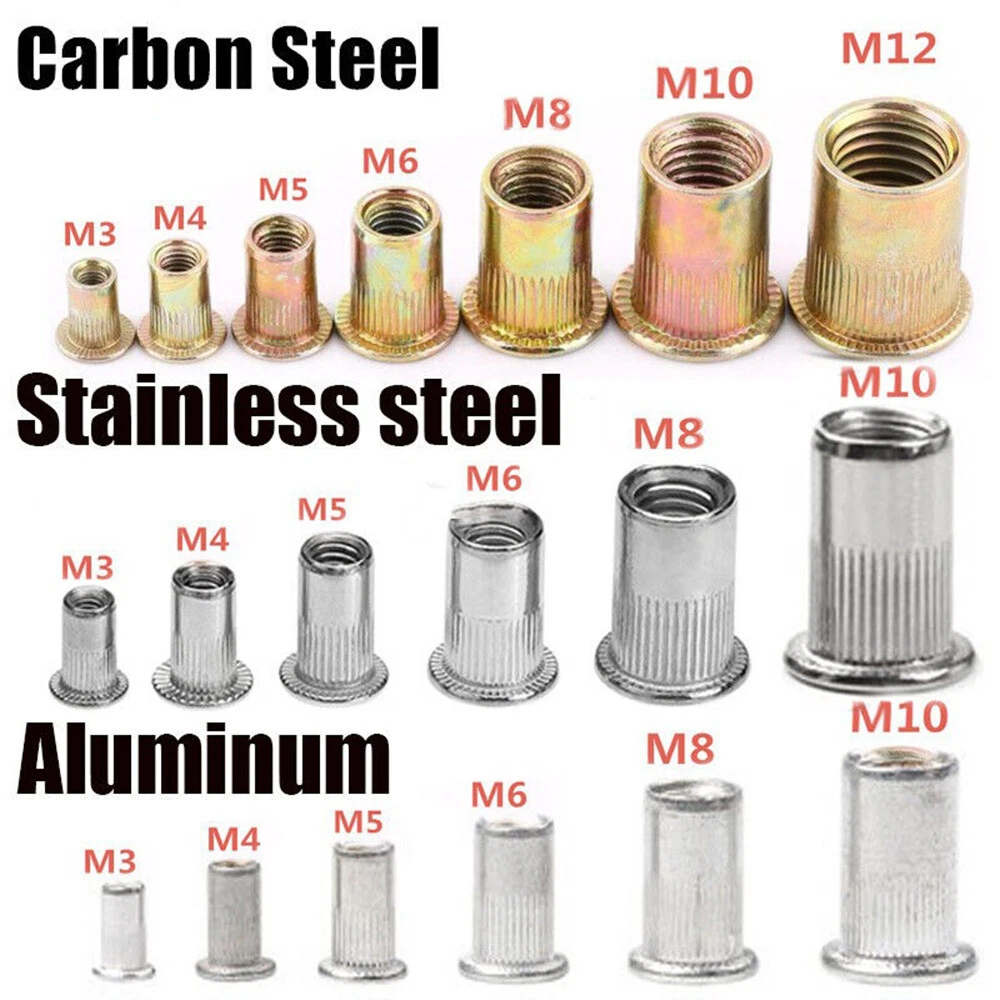 50 pièces Insert Fileté Bois M6 M8 avec douille hexagonale pour insérer l' écrou de meubles