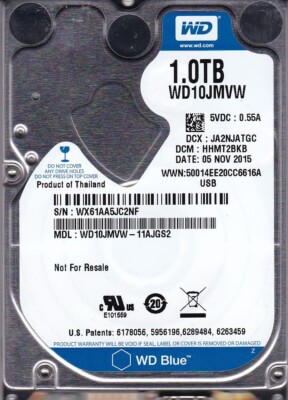 WD10JMVW-11AJGS2 dcm: HHMT2BKB s/n: WX61AA 1TB 2015 Thailand USB 3.0 2.5'' A21-28