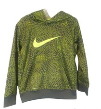 Nike Boys Dri Fit Hoodie - Size 4  green gray