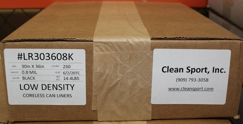 30 x 36 - .8 Mil Industrial Trash Liners (250 liners per case) - Picture 2 of 2