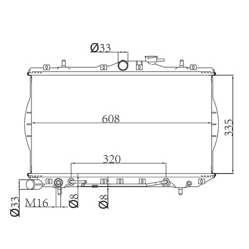 For Hyundai Excel Accent X-3 Radiator Auto Manual 1.5 Petrol G4EK G4FK 1994-2000 - Picture 2 of 12