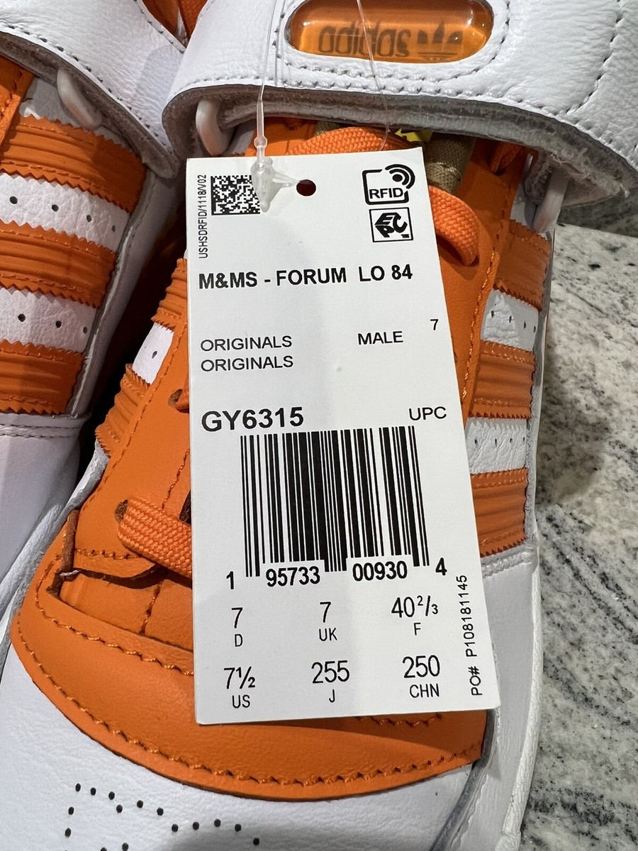 ADIDAS M&M's X Forum Low '84 Orange White Sneakers Shoes ADIDAS M&M's X Forum Low '84 Orange White Sneakers Shoes