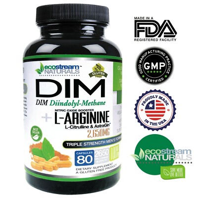 DIM Plus L-Arginine Time Release Circulation and Heart Support Plus L-Citruline