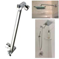 11" Solid Brass Shower Head Extension Arm with Lock Joints Adjustable Height USA