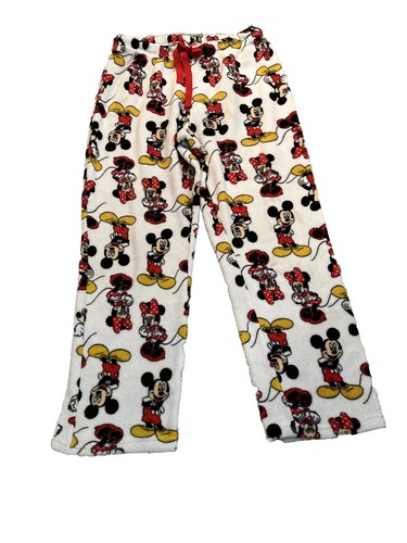 Disney Fleece PJ’s Mickey Minnie Women Size Large All Over Print Set 2 Soft - Picture 8 of 9