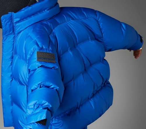 NEW MENS ADIDAS ORIGINALS BLUE VERSION TREFOIL PADDED DOWN JACKET ~ XL ~ HM9222 - Picture 2 of 7