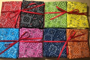 Download Fat Quarter 10pc Bundle Bandana Prints red black yellow ...