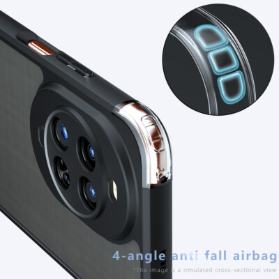 For Huawei Nova 14 Ultra, Shockproof 4 Airbags Case Matte Bumper Acrylic Cover