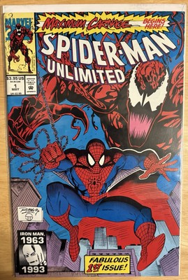 Spider-Man Unlimited #1 (Marvel Comics May 1993) 90s Comics Maximum Carnage #1