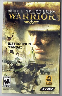 Full Spectrum Warrior PlayStation 2 PS2 MANUAL Only