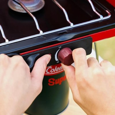 Coleman Powerhouse LP Two Burner Stove II with Carry Handle Red