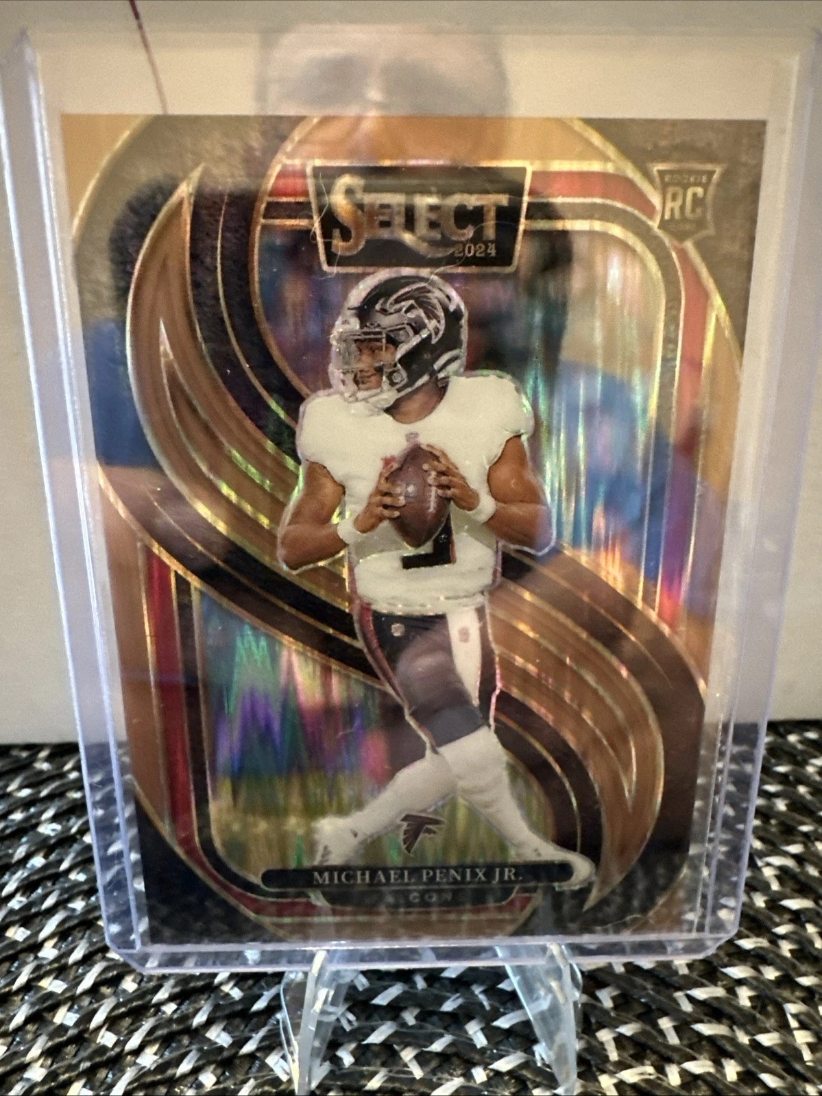 2024 Panini Select #110 Michael Penix Jr. Copper Prizm Shock #/299