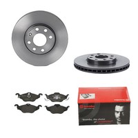 Brembo Bremsscheiben Coated Ø256Mm + BremsbelÄGe Vorne FÜR Opel Astra G T98