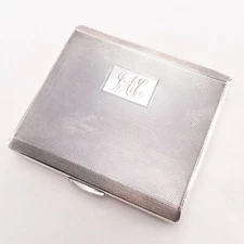 Vintage EPNS Monogram Cigarette Case from the 1940s and 1950s, Made in England