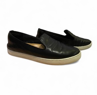 Birdies Black Leather Slip-On Flats Size 8.5 Women s Comfort Style Loafers 