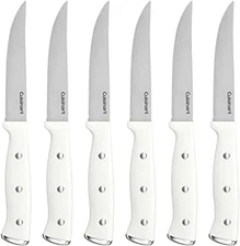Cuisinart C77WTR-6PSK White Triple Rivet Steak Knife Set, 6 pc