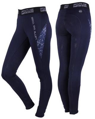 QHP Reithose Pull-On Ella Full Grip blau