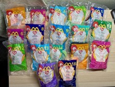 Set Of 17 2000 McDonald's Happy Meal Ty Teenie Beanie Babies NEW SEALED