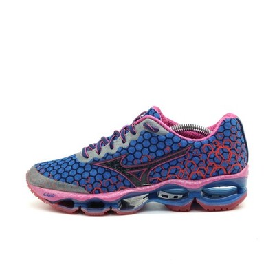 Mizuno Damen Wave Creation 15 Sneaker Blau/Pink Mesh Low Sohle Laufschuh EU 38.5