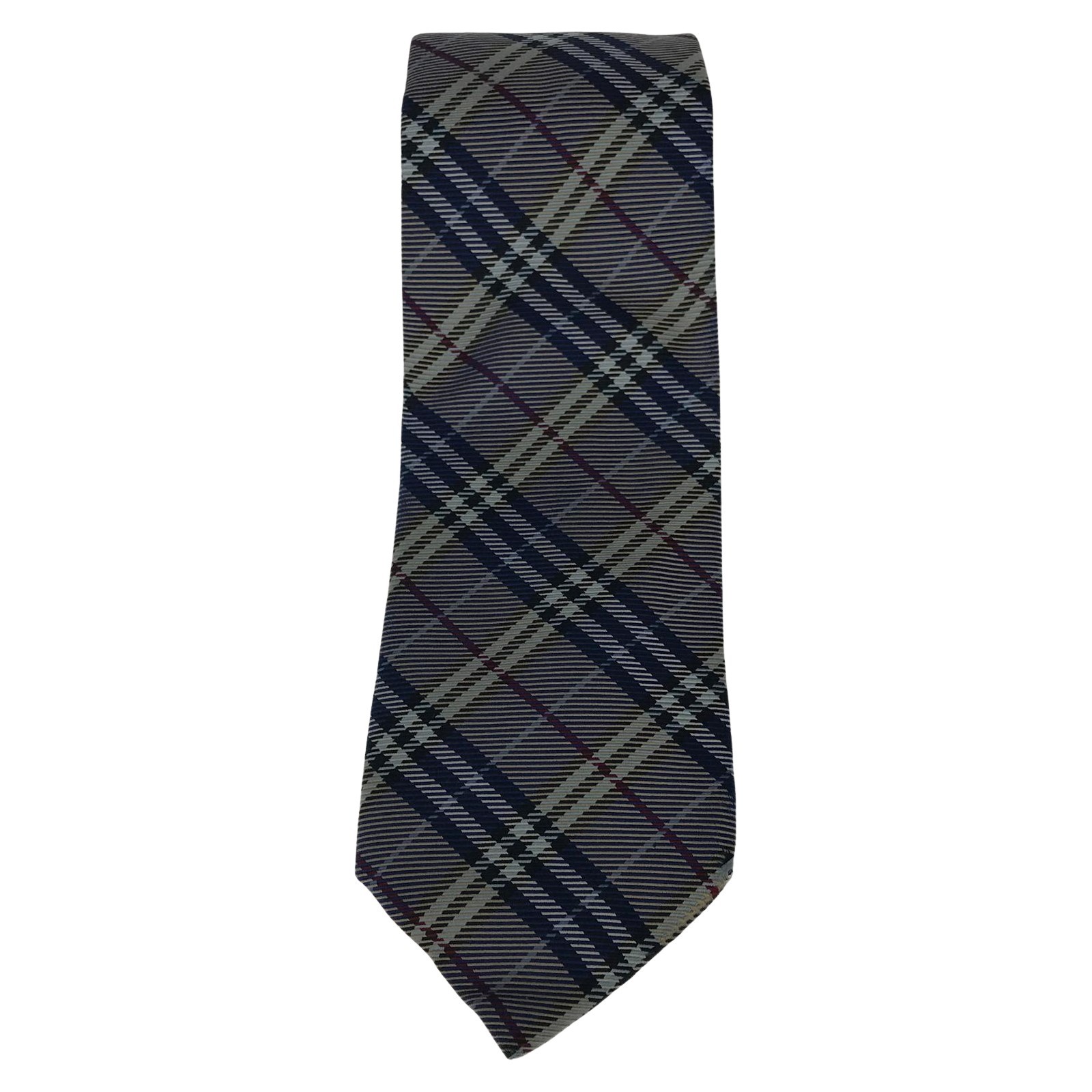 BURBERRY LONDON silk checktie/Blue