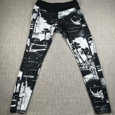 Womens Reebok Deckosphere CrossFit Leggings Yoga Athleisure Pants Palm Trees AOP
