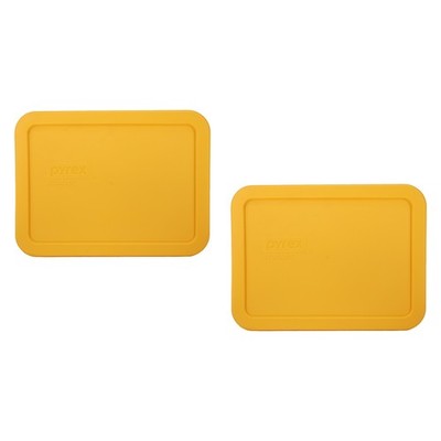 Pyrex 7210-PC 3-Cup Lemon Drop Yellow Food Storage Replacement Lid (2-Pack)
