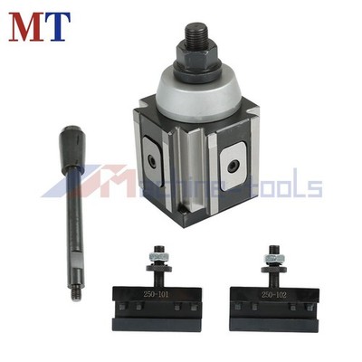 For 6-12'' Lathe Quick Change AXA Piston Tool Post 250-100 + 2 Holders 101 102