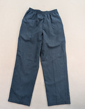 Alfred Dunner Women's Pants Size 14 Blue Soft Microfiber Elastic Waist Pull-On