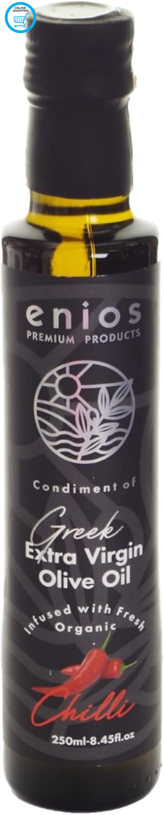 Chilli Infused Greek Extra Virgin Olive Oil 250Ml. 100% Natural. No Flavourings.