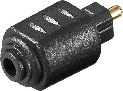 GOOBAY Audio Adapter 3,5mm mini Toslink Kupplung LWL Klinke Toslink Stecker Schwarz